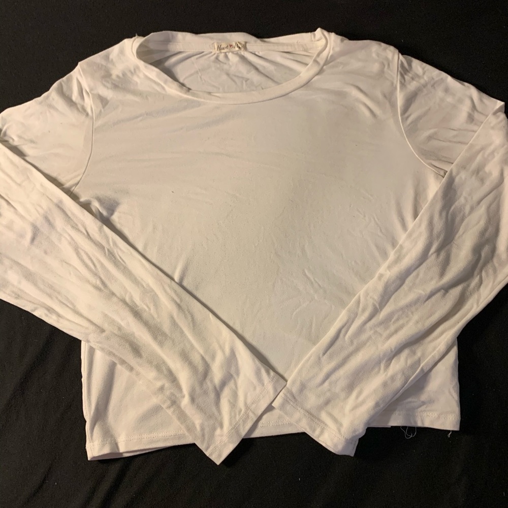 White Fitted Crop Top